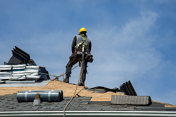 Professional Roofing technician working in Vanderbilt, TX